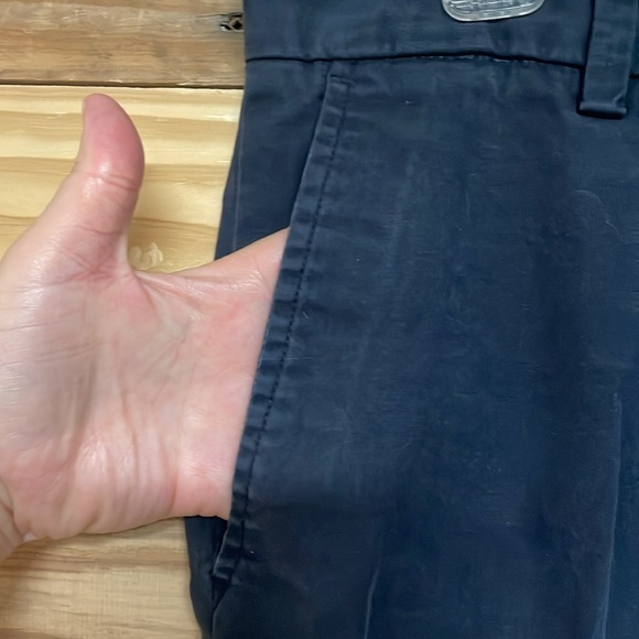 Banana Republic size 33x32 Navy Color Fulton Skinny Chino Straight Leg Pants - Picture 3 of 10